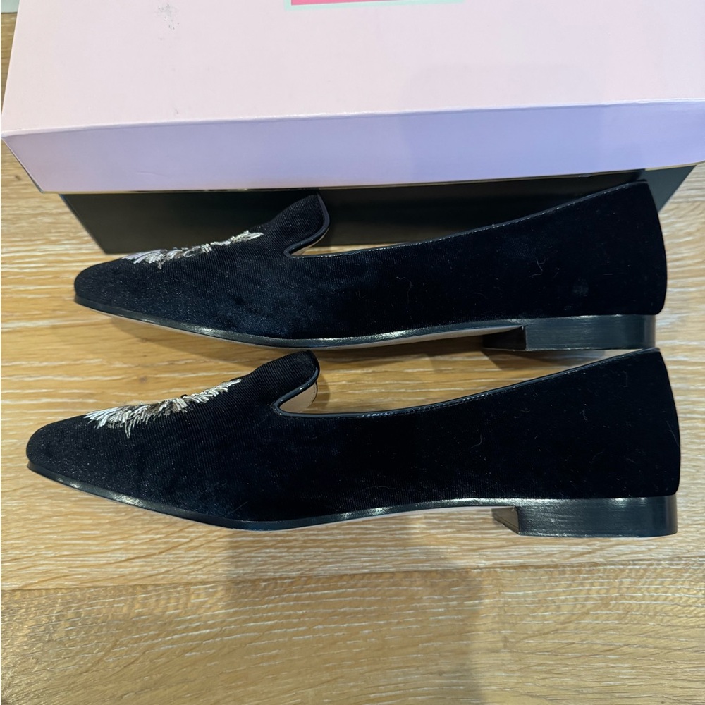 Kate Spade Meow cat velvet loafers size 9.5B - Picture 5 of 8